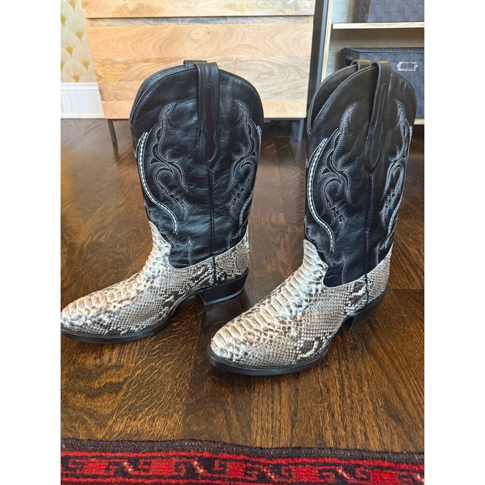 New Jb Dillon Reserve Python Leather Western Cowb… - image 5